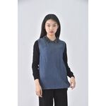 (S) fashion show質感棉質藍色長袖上衣二手衣, , large