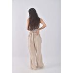 (M) standing高腰寬鬆杏色長褲二手衣, , large