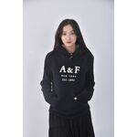 (S) abercrombie fitch內刷毛藍色長袖上衣二手衣, , large