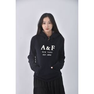 (S) abercrombie fitch內刷毛藍色長袖上衣二手衣