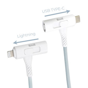【台陞科技】REAICE台灣製T型極上多合一超軟充電線 Type-C to Type-C/Lightning 2m MC-CCL2M,  【台陞科技】REAICE台灣製T型極上多合一超軟充電線 Type-C to Type-C/Lightning 2m MC-CCL2M