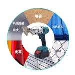 5 pieces of sheet metal cutters, 1 battery, 1 charger, , large