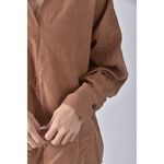 (XL) sweet後鈕扣棕色長袖上衣二手衣, , large