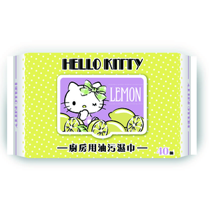 [寶富華]Hello Kitty廚房用去油汙濕巾40抽