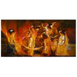 【御畫房】敦煌 國家一級畫師手繪油畫60×120cm(VF-72), , large