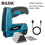 【HILDA】希爾達電動工具 碼釘槍 直釘槍 電動釘槍 ㄇ型 T型 家用、木工皆適宜, , large