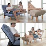 Duke simple style multifunctional single sofa bed, , large