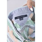 (XL) tommy hilfiger質感棉質條紋綠色短袖上衣二手衣, , large