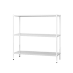 【Y HOUSE】120x45x120cm perforated plate three-layer grill/storage rack/shelf/TV rack/hole shelf/TV cabinet-White, , large