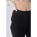 (M) the jun couture高腰簡約黑色長褲二手衣, , large