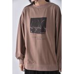 (XL) earth music ecology棉質大學T印花棕色長袖上衣二手衣, , large