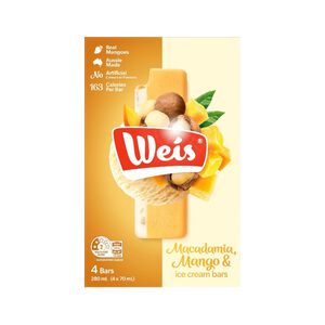 Weis Macadamia Mango Ice Cream Bar
