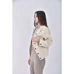 (S) mila owen質感棉質純棉燈心絨杏色外套二手衣, , large