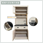 【唯熙傢俱】昂諾鋼刷白2.7尺石面餐櫥櫃, , large