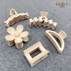 【Gulicc 】古莉可 髮夾 韓式ins奶茶系鯊魚夾(5入)