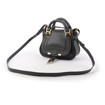 CHLOE' Mini Marcie 雙把手提/斜背二用包/黑色, , large