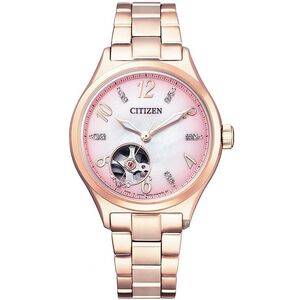 CITIZEN 星辰 優雅水晶機械女錶-34mm PC1005-87X