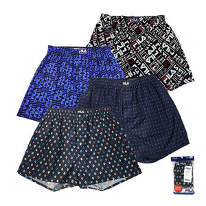 FILA男平織五片式平口褲-XL(顏色隨機出貨)