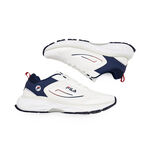 Fila Falcon 男 慢跑鞋 運動鞋 輕量 透氣 白 深藍 [1-J302Y-123], , large