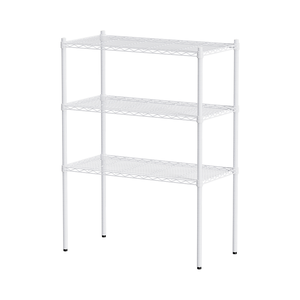 【Y HOUSE】90x45x120cm Lightweight Three-layer Iron Rack Iron Rack Shelf-Painted White
