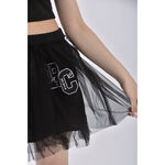 (S) rockcoco質感棉質紡紗黑色短裙二手衣, , large