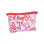 |快速出貨|Lesportsac Cosmetic Clutch 雙層拉鍊化妝包/ 愛情便條手繪風, , large