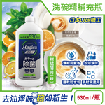 [日日好物]日本LION獅王-CHARMY Magica速乾+去油淨味濃縮洗碗精補充瓶530ml/瓶-柑橘薄荷(綠)(碗盤洗滌,廚房塑膠砧板海綿清潔,不鏽鋼陶瓷玻璃容器防水垢,防漏拉拔蓋), , large