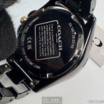 [星晴錶業]COACH手錶,38mm,CH00165黑色錶面黑錶殼深黑色陶瓷錶帶款, , large