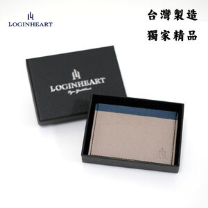 [LOGINHEART]免取卡正面感應卡夾 雲朵灰藍 可客製 悠遊卡/信用卡/各類卡片 直接感應不受其他卡片干擾