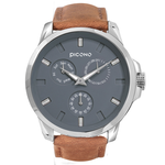 【PICONO】NO.91 collection minimalist fashion watch- Blue Green / Leather NO-9104, , large