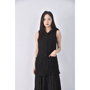 (S) 背心黑色外套二手衣