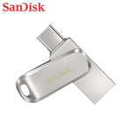 【SanDisk】Ultra Luxe 128G 銀色 TYPE-C USB 3.2 雙用 OTG 旋轉隨身碟 讀取速度 400MB/s, , large