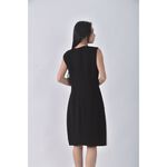 (M) iris girls質感跳色黑色洋裝二手衣, , large