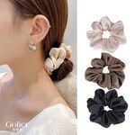 【Gulicc】古莉可 髮圈 夏季新款氣質莫蘭迪 3入髮圈組, , large