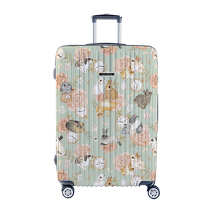 NaSaDen [Green Rabbits]26" Checked Zipper Luggage