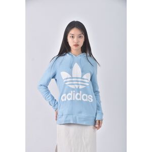 (S) adidas質感棉質連帽藍色長袖上衣二手衣