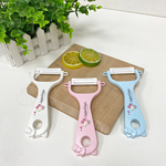 【KYOCERA京瓷】日本製 京瓷抗菌 凱蒂貓Kitty 陶瓷削皮器去皮器-粉紅(日本境內版), , large