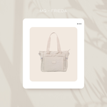 【MQ】FRIEDA Three-way multi-layer tote bag, 奶茶色, large