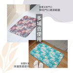 【Monster】 Soft Diatomaceous Earth Absorbent Mat – Verdant Garden (60x40cm) – Green Lotus, , large
