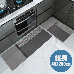 廚房專用珪藻土軟地墊【波浪45*200】 廚房 吸水快乾 方便收納 防滑底部 快速吸水 珪藻土地墊 浴室 廁所