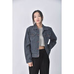 (S) lan basic jeans丹寧牛仔排扣藍色外套二手衣, , large