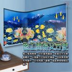 金德恩 GS MALL 台灣製造 海底世界裝潢壁貼 150x58cm 海底世界壁貼 裝潢壁貼 壁貼 窗貼 家飾壁貼 4D壁貼, , large