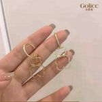 【Gulicc 】古莉可 耳環 可愛簍空小熊耳釘, , large