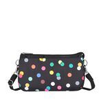 |快速出貨|Lesportsac Med Koko Crossbody 手拿斜背兩用包/ 圓點漂浮氣球 黑色, , large