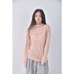 (L) uniqlo質感高領粉色長袖上衣二手衣, , large