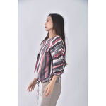 (2XL) sugar直線條紅色長袖上衣二手衣, , large