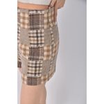 (M) cotton field高腰質感格紋棕色短褲二手衣, , large