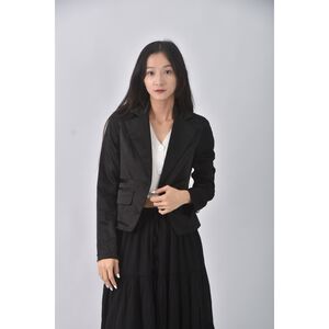 (S) 【德馨私服】gat lady質感棉質黑色外套二手衣