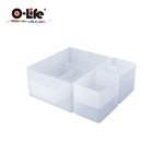 【O-Life】B-014 stacking storage box-white 5-piece set, , large
