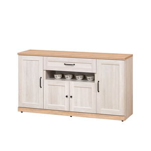 【唯熙傢俱】查理白橡色5尺餐櫃